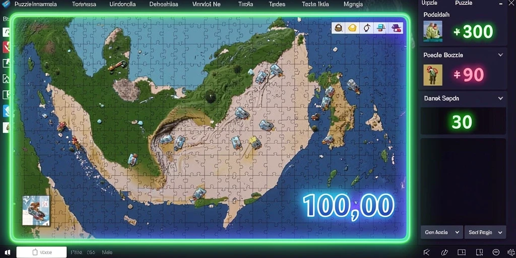 Antarmuka utama game dengan grafik yang menarik.